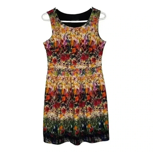 Cynthia Rowley A-line Floral Dress Womens Size 8 Multi Sleeveless Cottagecore - Picture 1 of 8